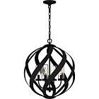 Quoizel Four Light Pendant Blacksmith in Earth Black