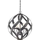 Quoizel Five Light Pendant Blacksmith in Old Black Finish