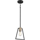 Quoizel One Light Mini Pendant Brockton in Grey Ash