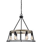 Quoizel Six Light Chandelier Brockton in Grey Ash