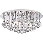 Quoizel Five Light Flush Mount Bordeaux in Polished Chrome