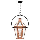 Quoizel Three Light Pendant Burdett in Aged Copper