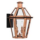 Quoizel Two Light Outdoor Wall Lantern Burdett in Aged Copper