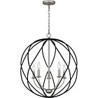 Quoizel Five Light Pendant Bryn in Antique Nickel