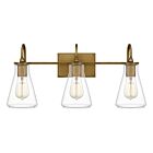 Boyton 3-Light Bathroom Vanity Light in Weathered Brass