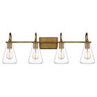 Boyton 4-Light Bathroom Vanity Light in Weathered Brass