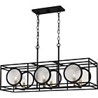 Chalamont 6-Light Island Chandelier in Earth Black