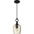 Quoizel One Light Mini Pendant Kendrick in Western Bronze