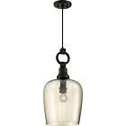 Quoizel One Light Mini Pendant Kendrick in Western Bronze