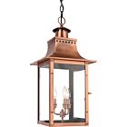 Quoizel Three Light Pendant Chalmers in Aged Copper