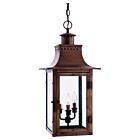 Quoizel Three Light Outdoor Hanging Lantern Chalmers in Aged Copper