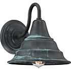 Carmel 1-Light Outdoor Wall Lantern in Aged Verde