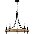 Quoizel Five Light Chandelier Catania in Matte Black