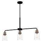 Cox 3-Light Linear Chandelier in Matte Black