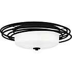 Quoizel Two Light Flush Mount Calliope in Matte Black