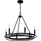 Quoizel Six Light Chandelier Calliope in Matte Black