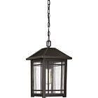 Quoizel One Light Outdoor Hanging Lantern Cedar Point in Palladian Bronze