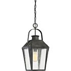 Quoizel One Light Outdoor Hanging Lantern Carriage in Mottled Black