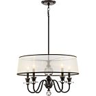 Quoizel Five Light Chandelier Ceremony in Palladian Bronze