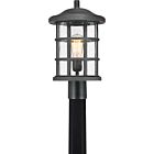 Quoizel One Light Outdoor Post Mount Crusade in Earth Black