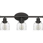 Caverly 3-Light Bathroom Vanity Light in Bronze