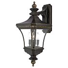 Quoizel Three Light Outdoor Wall Lantern Devon in Imperial Bronze