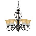 Quoizel Five Light Chandelier Duchess in Palladian Bronze