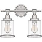 Dixie 2-Light Bathroom Vanity Light in Brushed Nickel