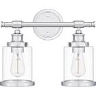 Dixie 2-Light Bathroom Vanity Light in Polished Chrome