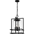 Quoizel Four Light Pendant Damien in Earth Black