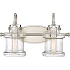 Quoizel Two Light Bath Fixture Danbury in Brushed Nickel