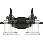 Quoizel Two Light Bath Fixture Danbury in Earth Black