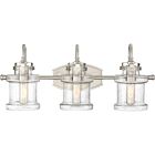 Quoizel Three Light Bath Fixture Danbury in Brushed Nickel