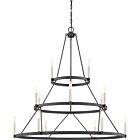 Quoizel 15 Light Chandelier Doran in Mottled Black