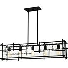 Quoizel Five Light Linear Chandelier Daphne in Matte Black