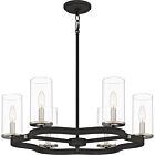 Daverty 6-Light Chandelier in Mottled Black