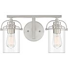 Quoizel Two Light Bath Fixture Emerson in Brushed Nickel