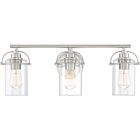 Quoizel Three Light Bath Fixture Emerson in Brushed Nickel