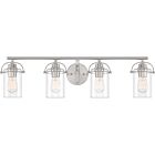 Quoizel Four Light Bath Fixture Emerson in Brushed Nickel