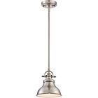 Quoizel One Light Mini Pendant Emery in Brushed Nickel