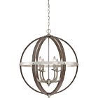 Quoizel Six Light Foyer Pendant Fusion in Brushed Nickel