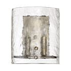 Quoizel Two Light Wall Sconce Fortress in Mottled Silver