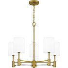 Quoizel Five Light Chandelier Gretchen in Aged Brass