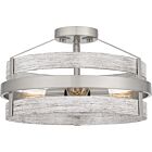 Gadsen 3-Light Semi-Flush Mount in Brushed Nickel