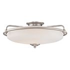 Quoizel Four Light Flush Mount Griffin in Antique Nickel