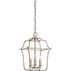 Quoizel Three Light Foyer Pendant Gallery in Century Silver Leaf