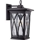 Quoizel One Light Outdoor Wall Lantern Grover in Mystic Black