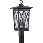 Quoizel One Light Outdoor Post Mount Grover in Mystic Black