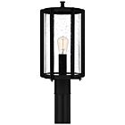 Quoizel One Light Outdoor Post Mount Hazel in Earth Black