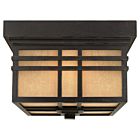 Quoizel Two Light Outdoor Flush Mount Hillcrest in Imperial Bronze